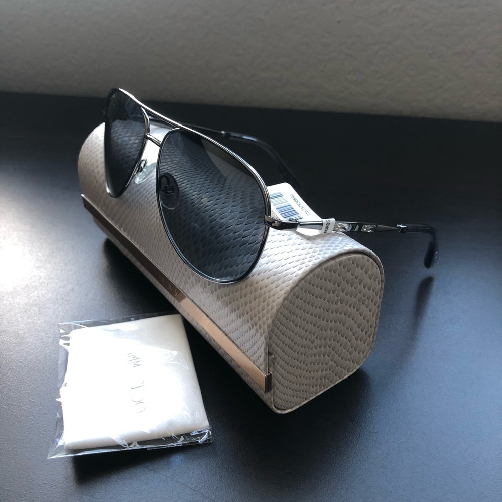 NWT Jimmy Choo Aviator Sunglasses w/ jewels